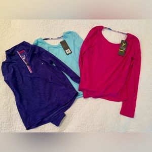 NWT- Old Navy Active Go Dry Three Tops Set Girl’s Small (6-7)